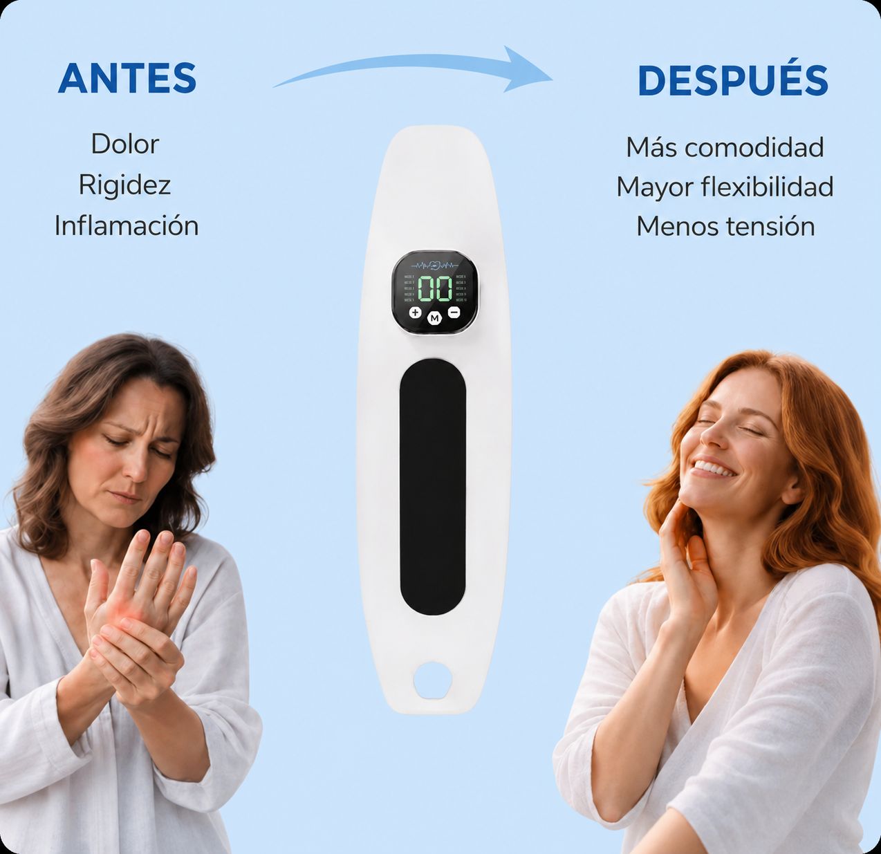 Electropulsos para manos sobrecargadas